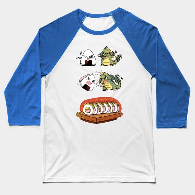 Dragon Roll Fusion Baseball T-Shirt by canmui